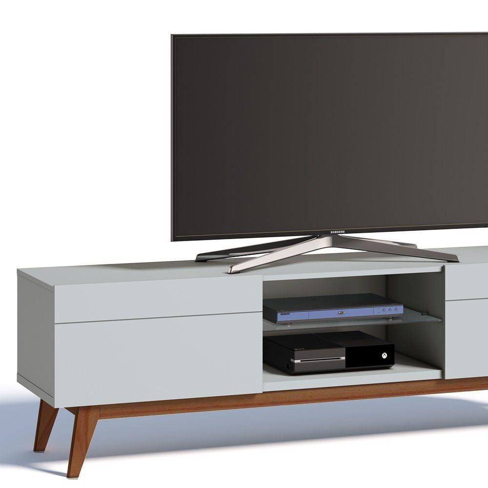 Rack Classic 180cm 2 Gavetas Branco Acetinado - Imcal