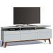 Rack Classic 180cm 3 Gavetas com Prateleira Branco Acetinado - Imcal