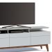 Rack Classic 180cm 3 Gavetas com Prateleira Branco Acetinado - Imcal