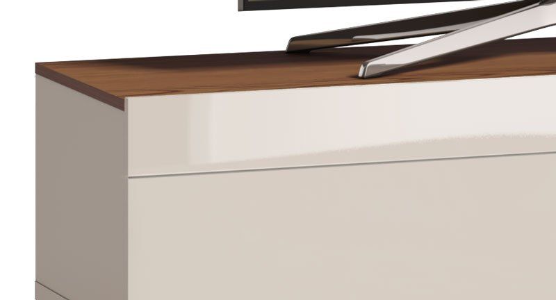 Rack Classic 1G 1.4 Off White com Freijó - Imcal Móveis