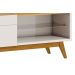 Rack Classic 1G 1.4 Off White com Nature - Imcal Móveis