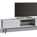 Rack Classic 218cm 2 Gavetas Branco Acetinado - Imcal