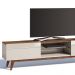 Rack Classic 218cm 2 Gavetas Off White/ Freijó - Imcal