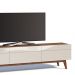 Rack Classic 218cm 3 Gavetas Off White/ Freijó - Imcal