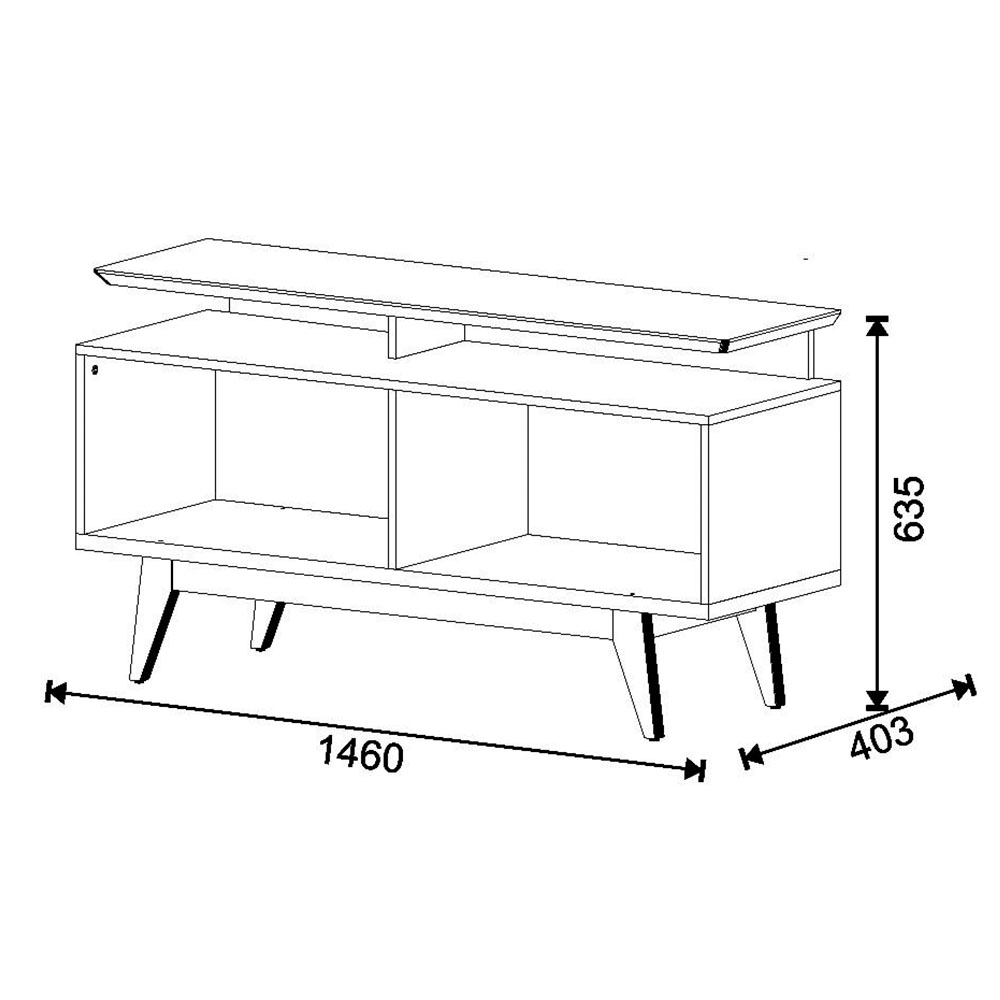 Rack Classic +2G 1.4 - Branco Acetinado