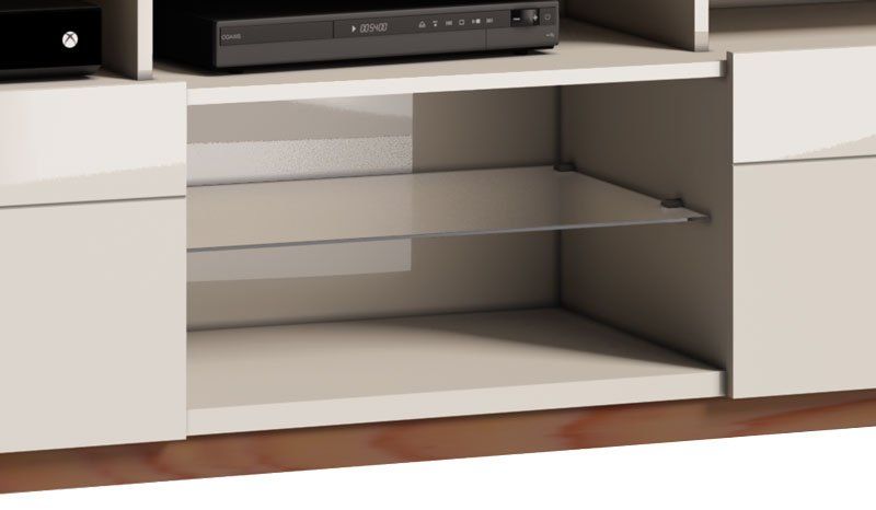 Rack Classic +2G 1.8 Off White com Freijó - Imcal Móveis