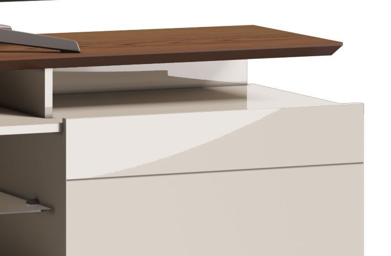 Rack Classic +2G 1.8 Off White com Freijó - Imcal Móveis