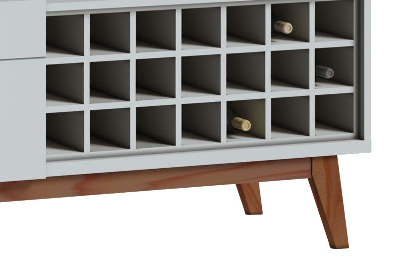 Rack Classic +AD 1.4 Branco Acetinado - Imcal Móveis