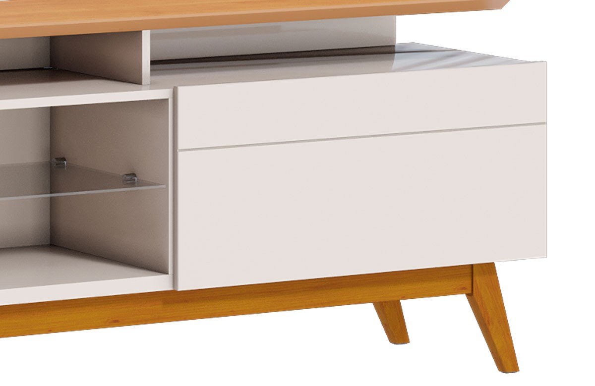 Rack Classic +AD 2.2 Off White com Nature - Imcal Móveis
