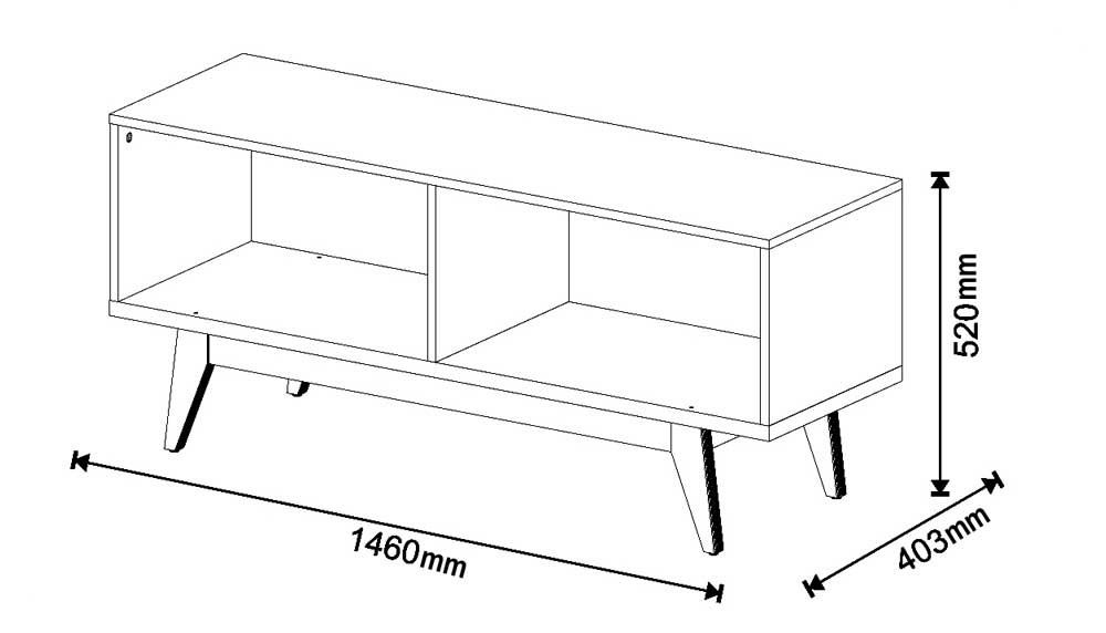 Rack Classic 2G 1.4 Branco Acetinado - Imcal Móveis