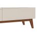 Rack Classic 2G 1.4 Off White com Freijó - Imcal Móveis