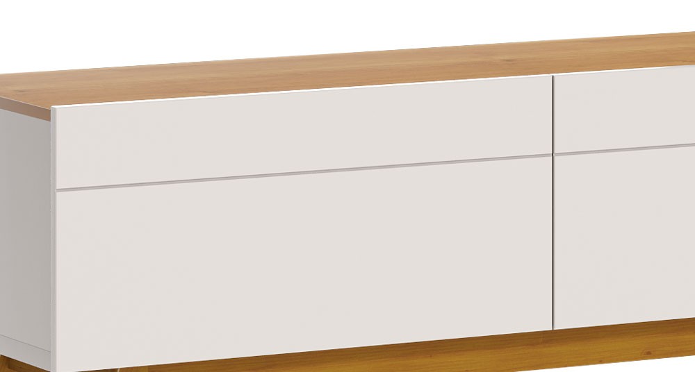 Rack Classic 2G 1.4 Off White com Nature - Imcal Móveis
