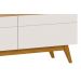 Rack Classic 2G 1.4 Off White com Nature - Imcal Móveis