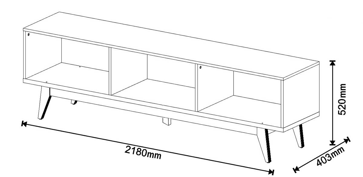 Rack Classic 2G 2.2 Branco Acetinado - Imcal Móveis