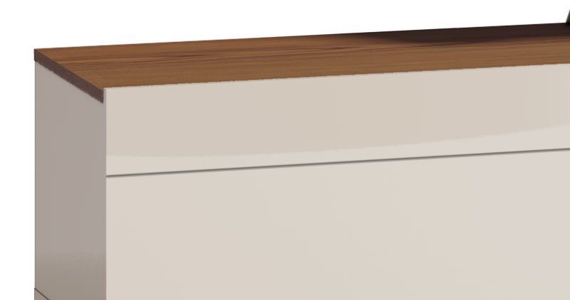 Rack Classic 2G 2.2 Off White com Freijó - Imcal Móveis