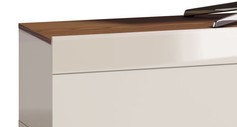 Rack Classic 3G 1.8 Off White com Freijó - Imcal Móveis