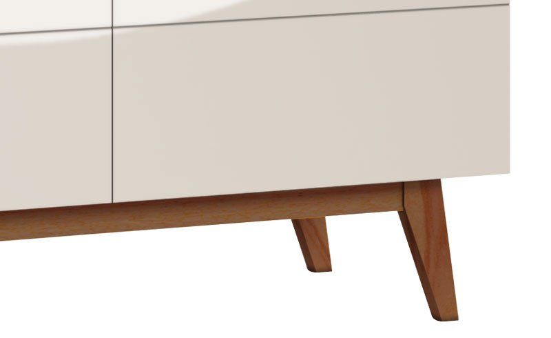 Rack Classic 3G 1.8 Off White com Freijó - Imcal Móveis