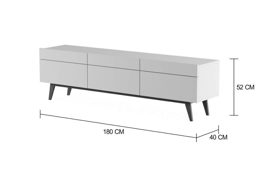 Rack Classic 3G 1.8 Off White com Freijó - Imcal Móveis
