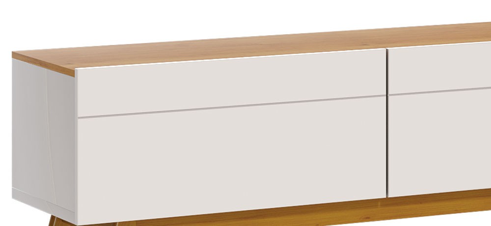 Rack Classic 3G 1.8 Off White com Nature - Imcal Móveis