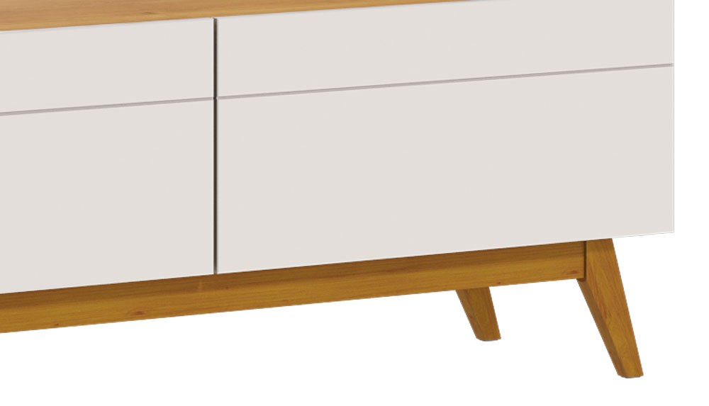 Rack Classic 3G 1.8 Off White com Nature - Imcal Móveis