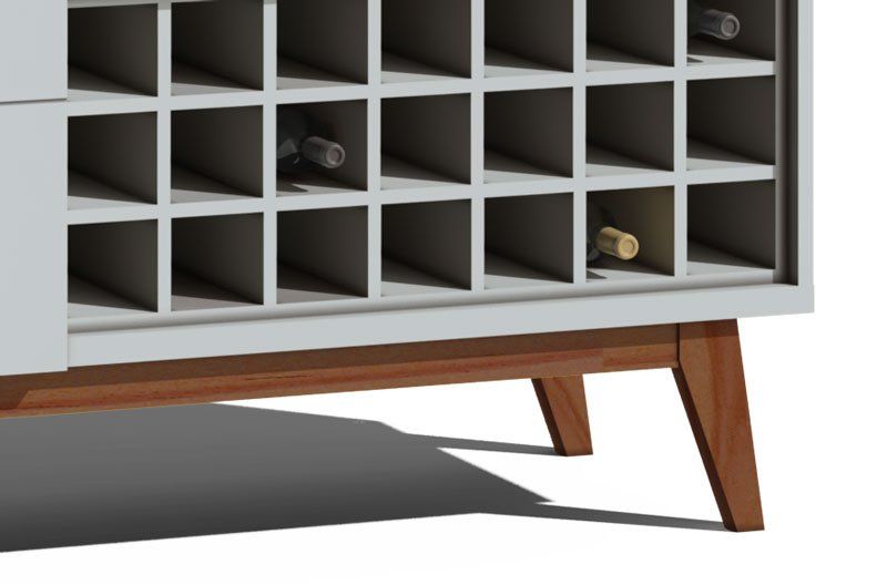 Rack Classic AD 1.4 Branco Acetinado - Imcal Móveis