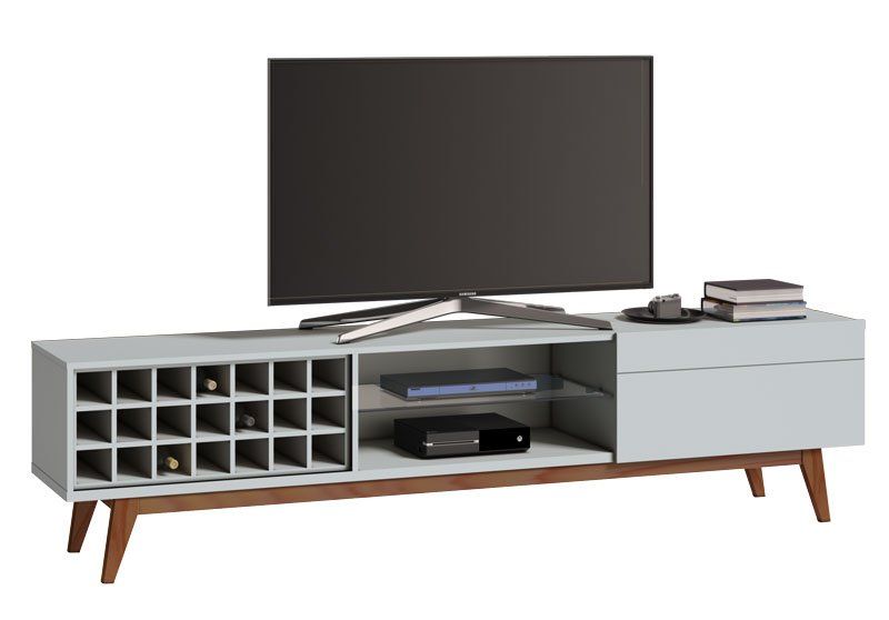 Rack Classic AD 2.2 Branco Acetinado - Imcal Móveis