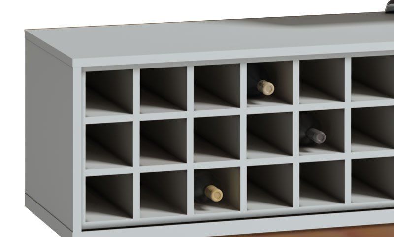 Rack Classic AD 2.2 Branco Acetinado - Imcal Móveis