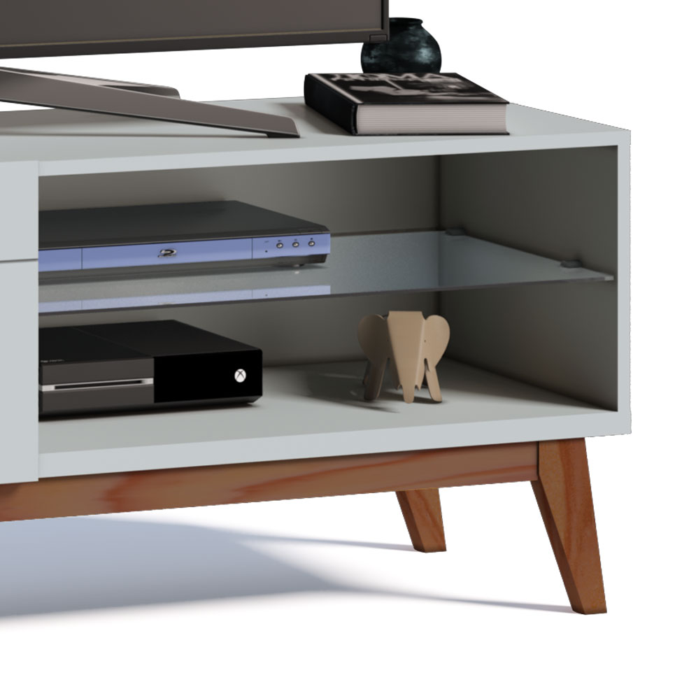 Rack Classic I 1 GV Branco Acetinado 146 cm