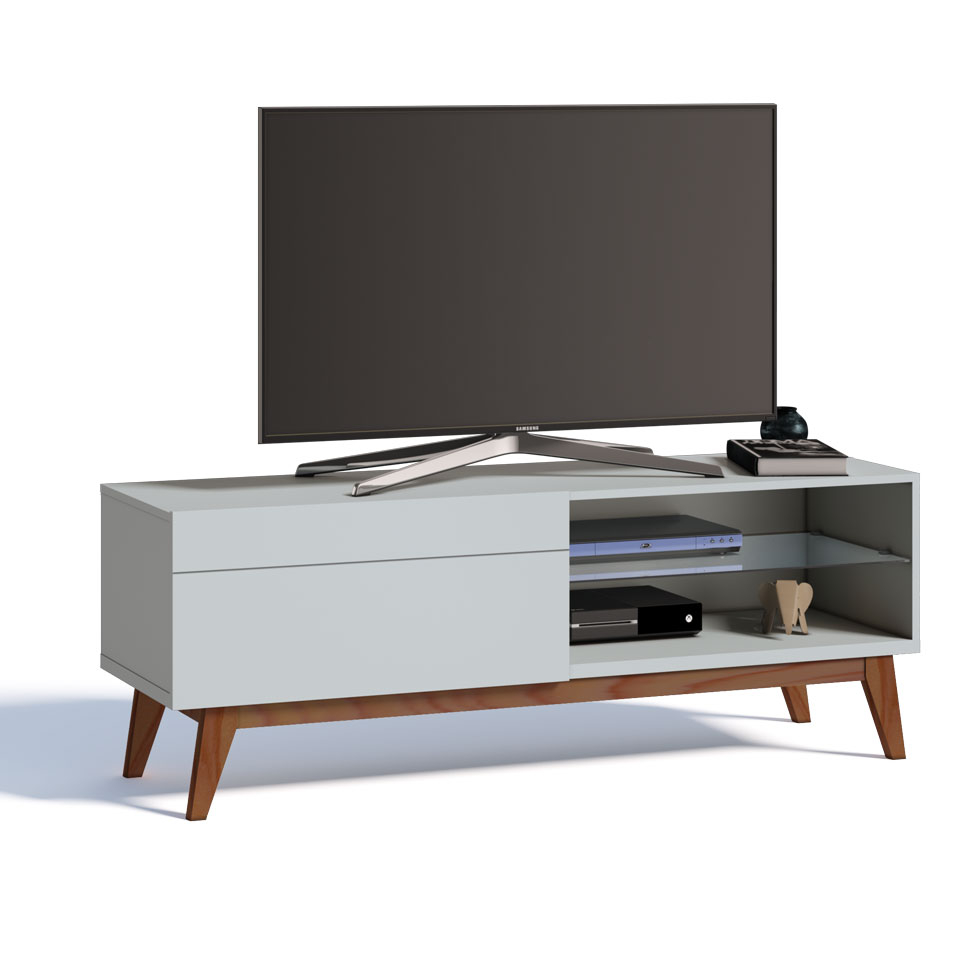Rack Classic I 1 GV Branco Acetinado 146 cm
