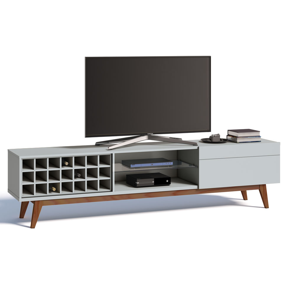 Rack Classic I 1 GV Branco Acetinado 218 cm