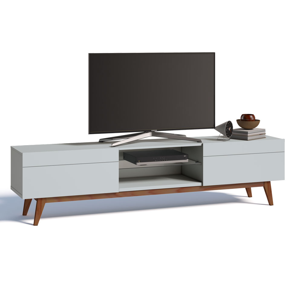 Rack Classic I 2 GV Branco Acetinado 218 cm