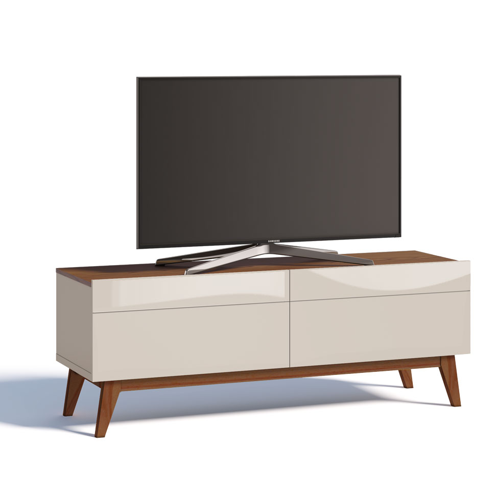 Rack Classic I 2 GV Off White com Freijó Touch 146 cm