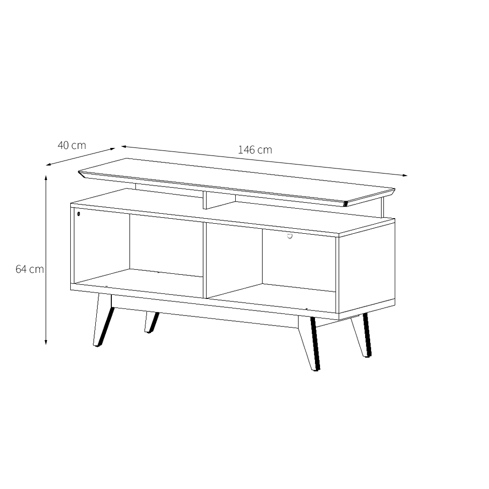 Rack Classic I Off White e Nature 64x146 cm
