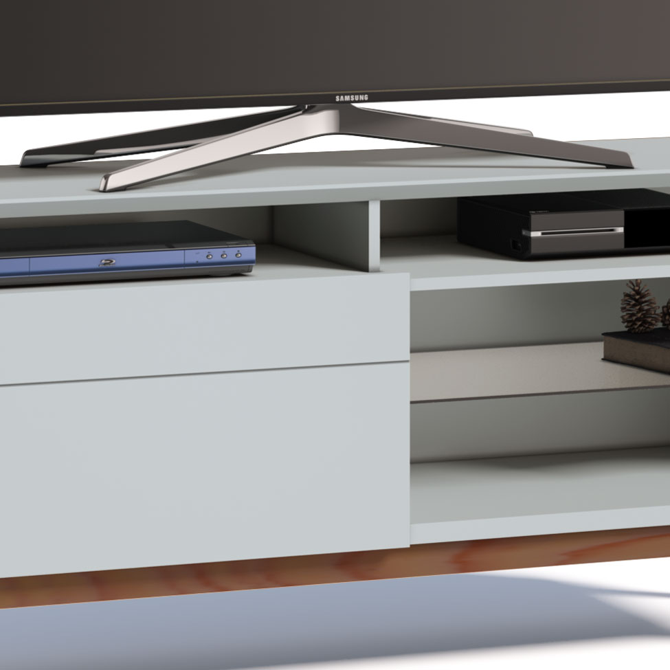 Rack Classic II 1 GV Branco Acetinado 146 cm