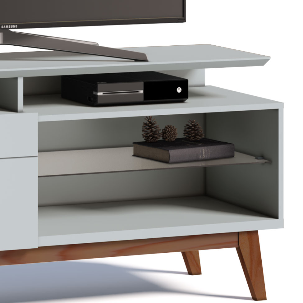 Rack Classic II 1 GV Branco Acetinado 146 cm