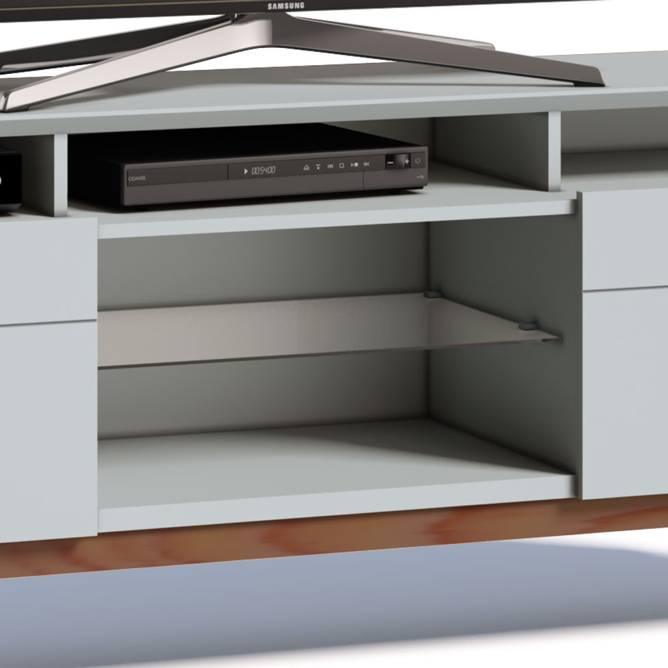 Rack Classic II 2 GV Branco Acetinado 180 cm