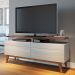 Rack Classic II 2 GV Off White com Freijó Touch 146 cm
