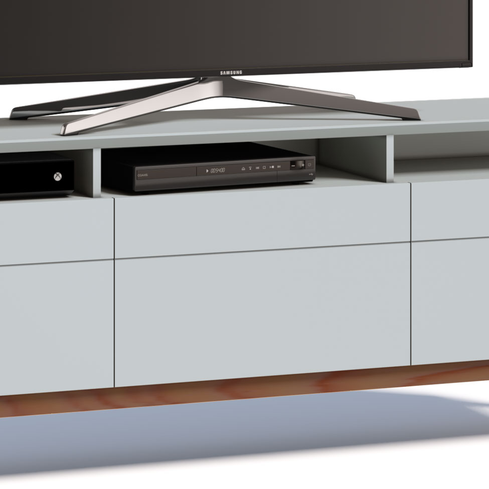 Rack Classic II 3 GV Branco Acetinado 180 cm