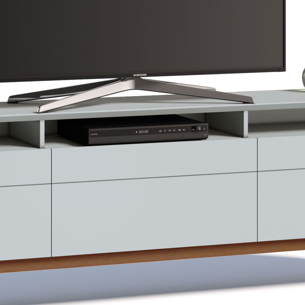 Rack Classic II 3 GV Branco Acetinado 218 cm