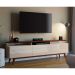 Rack Classic II 3 GV Off White com Freijó Touch 218 cm