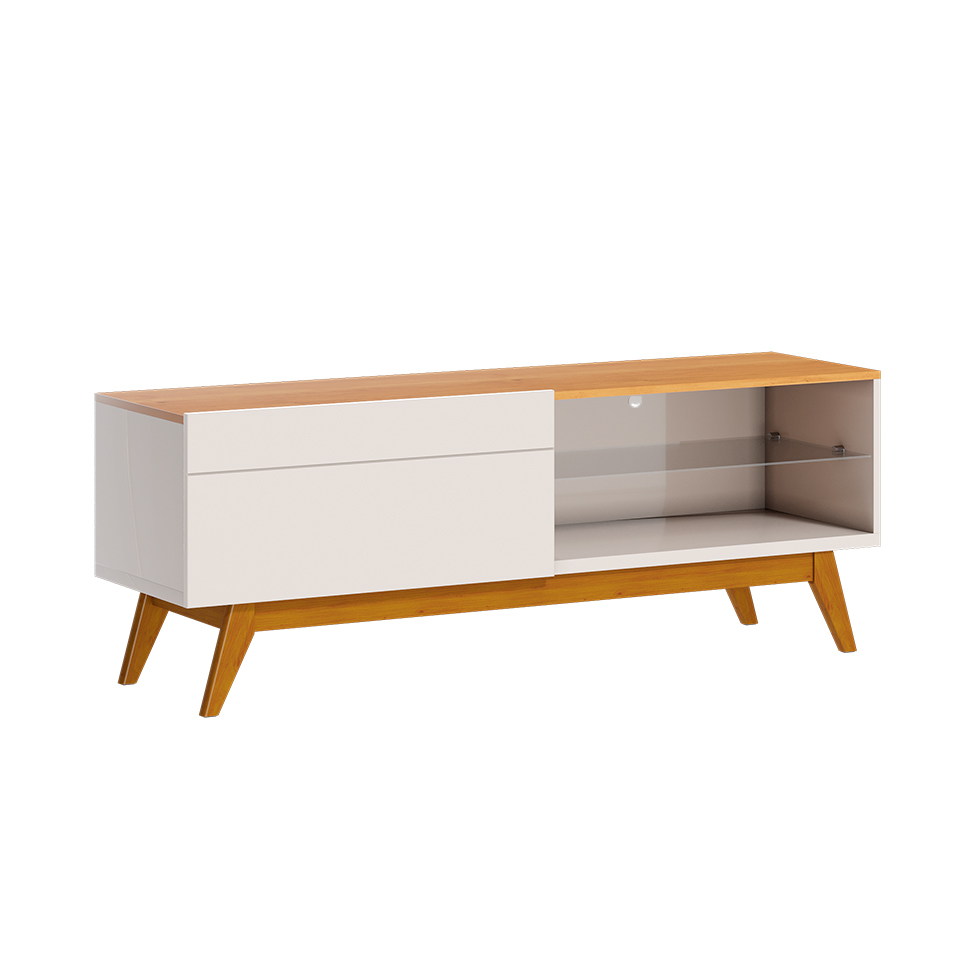 Rack Classic II Off White e Nature 52x146 cm