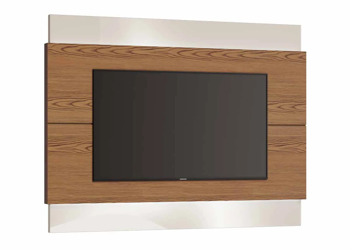 Rack com Painel Classic +1G 1.4 Freijó com Off White - Imcal Móveis