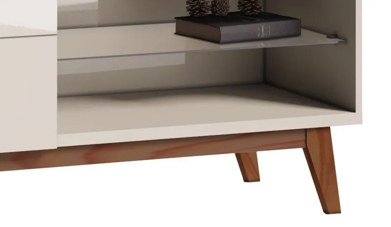 Rack com Painel Classic +1G 1.4 Freijó com Off White - Imcal Móveis
