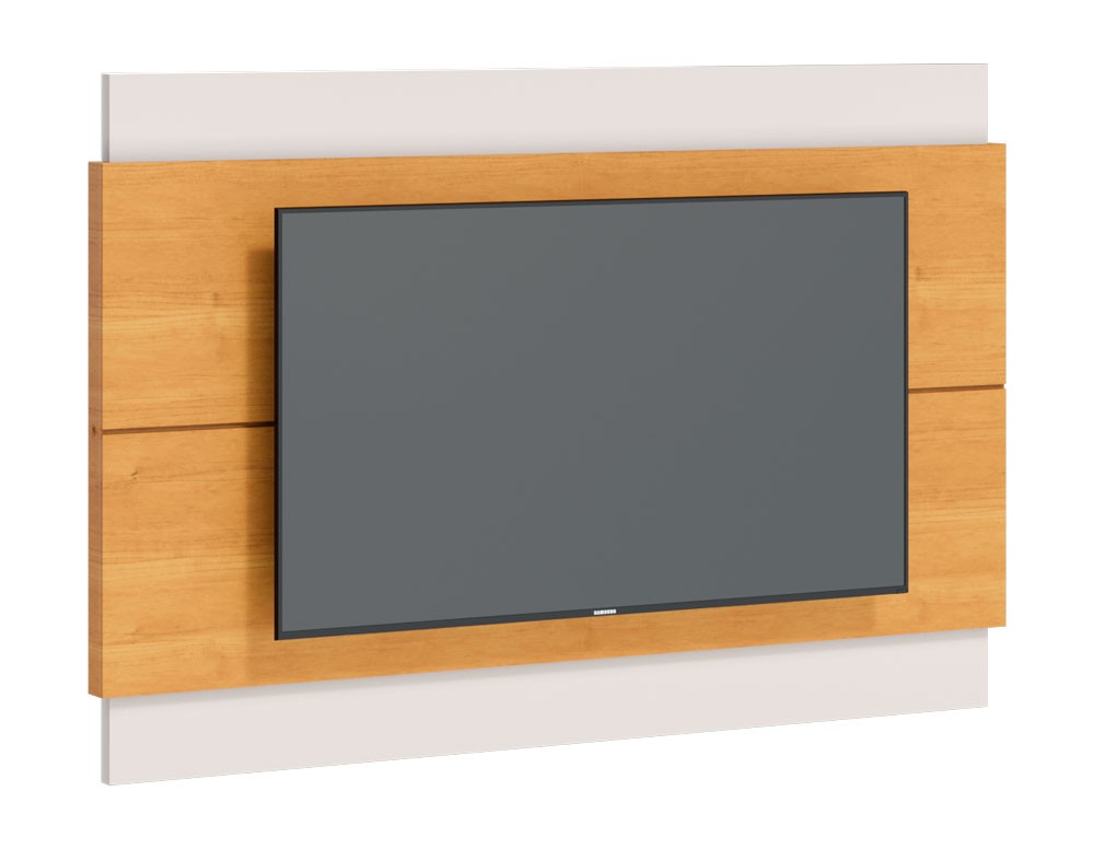 Rack com Painel Classic +2G 1.4 Nature com Off White - Imcal Móveis