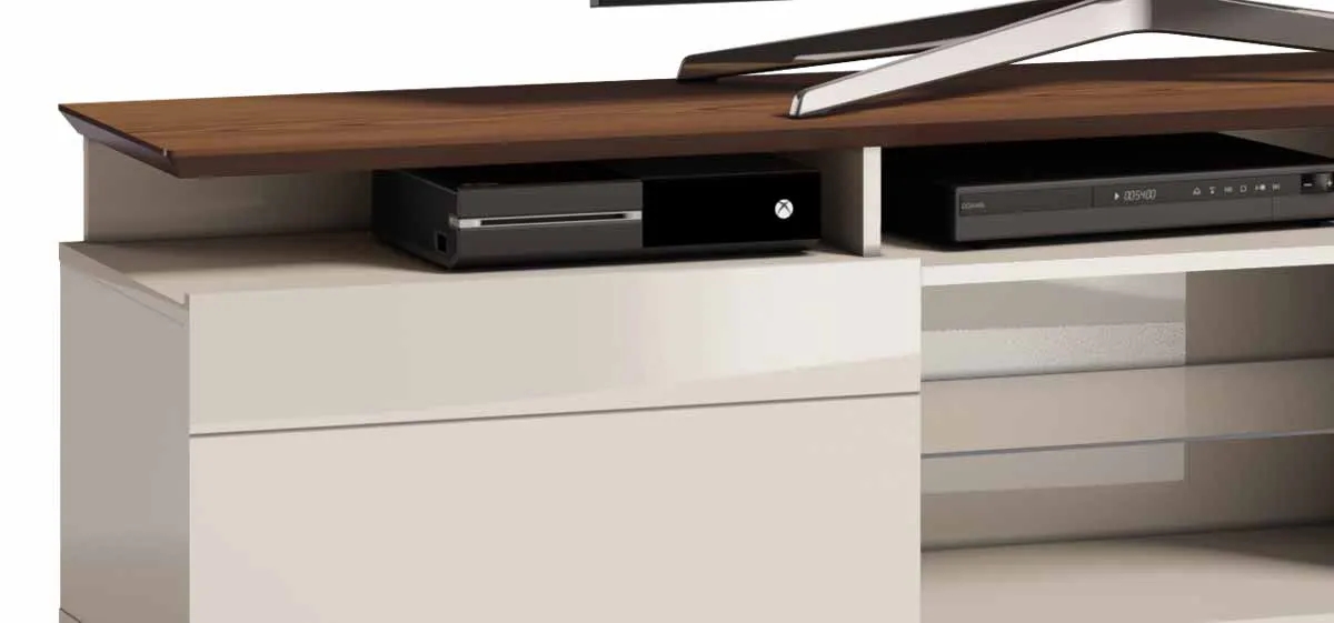 Rack com Painel Classic +2G 1.8 Freijó com Off White - Imcal Móveis