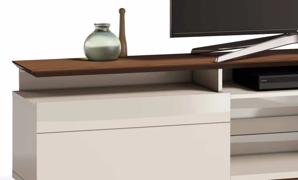 Rack com Painel Classic +2G 2.2 Freijó com Off White - Imcal Móveis