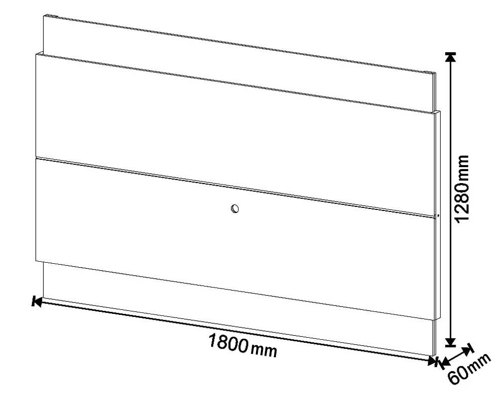 Rack com Painel Classic +3G 1.8 Nature com Off White - Imcal Móveis