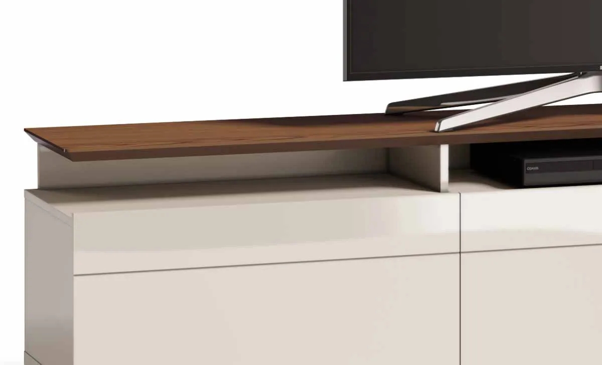 Rack com Painel Classic +3G 2.2 Freijó com Off White - Imcal Móveis