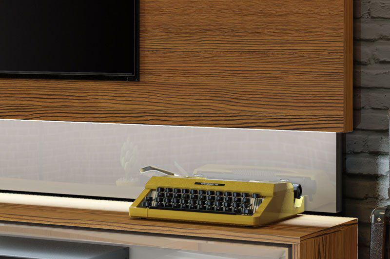 Rack com Painel Classic +3G 2.2 com LED Freijó com Off White - Imcal Móveis