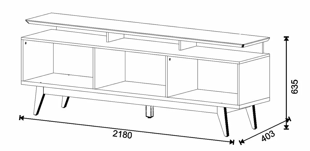 Rack com Painel Classic +AD 2.2 Freijó com Off White - Imcal Móveis